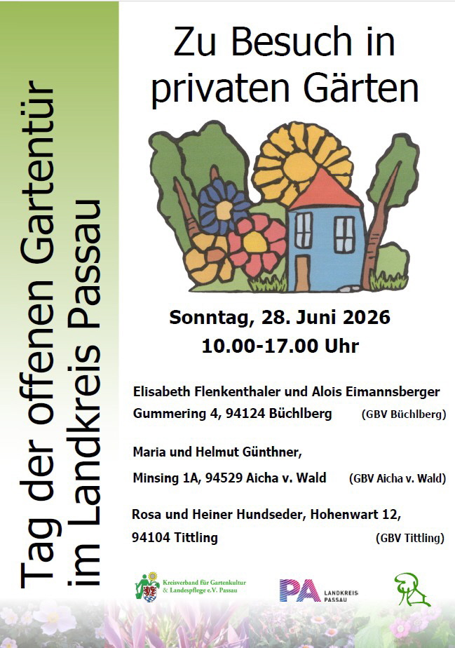 Flyer Tag der offenen Gartentür 2026